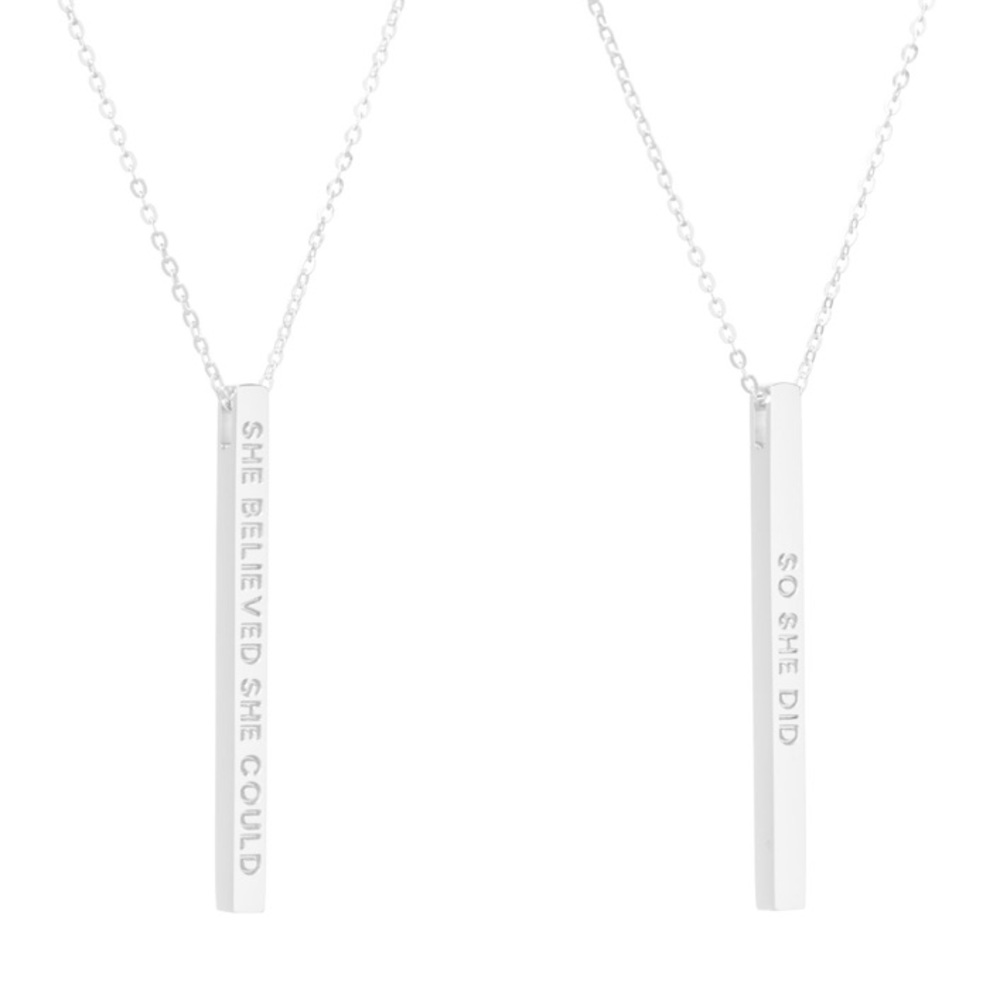 She believed she could so she did mantra necklace